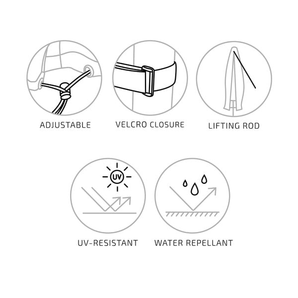 Must päikesevarju kate ø 35 cm – House Nordic-image-2