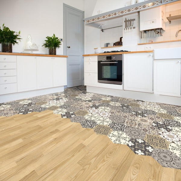 10 põrandakleebise komplekt põrandakleebised kuusnurksed , 40 x 90 cm Luiza - Ambiance-image-2