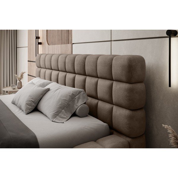 Helepruun polsterdatud kaheinimesevoodi koos panipaiga ja voodipõhjaga 180x200 cm Dizzle - ELTAP-image-4