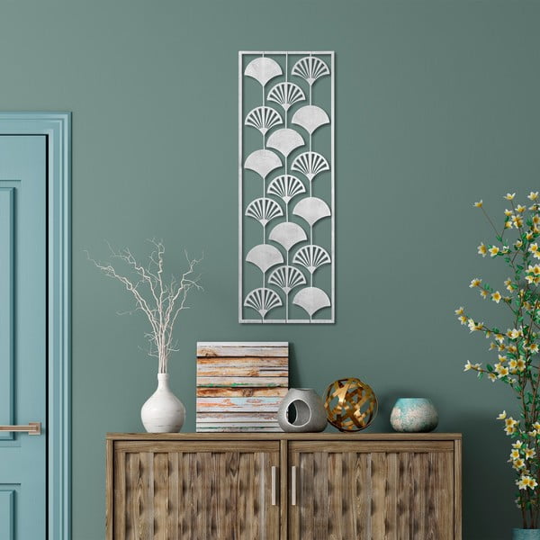 Metallist seinakaunistus 32x90 cm Gingko - Wallity-image-1