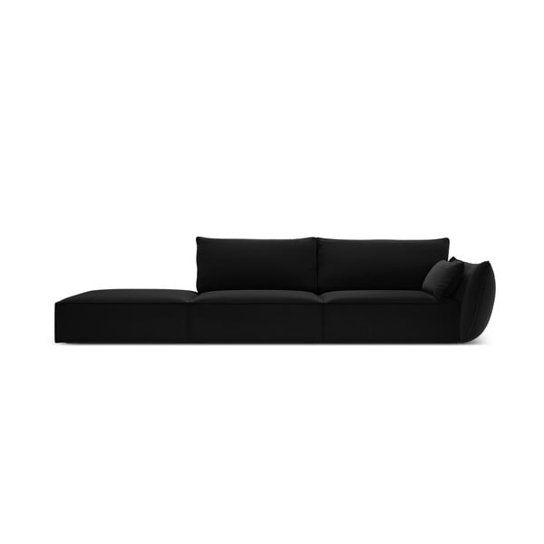Must sametist diivan (parem nurk) 264 cm Vanda - Mazzini Sofas