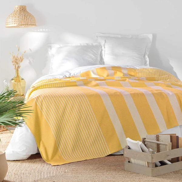 Kollane voodikate 220x240 cm Adele - douceur d'intérieur-image-2