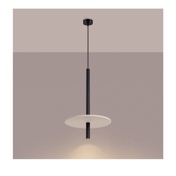 Must/beež metallist ripplamp ø 30 cm Rilu - Sollux-image-2