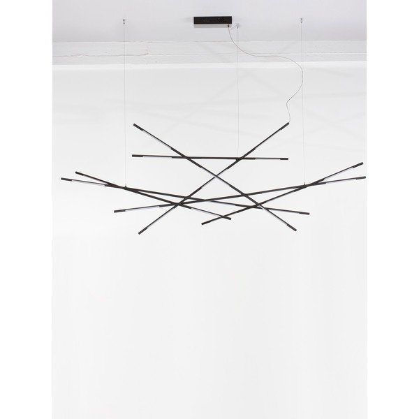 Must metallist hämardatav LED-rippvalgusti akrüülklaasist varjuga Raccio - Nova Luce-image-4