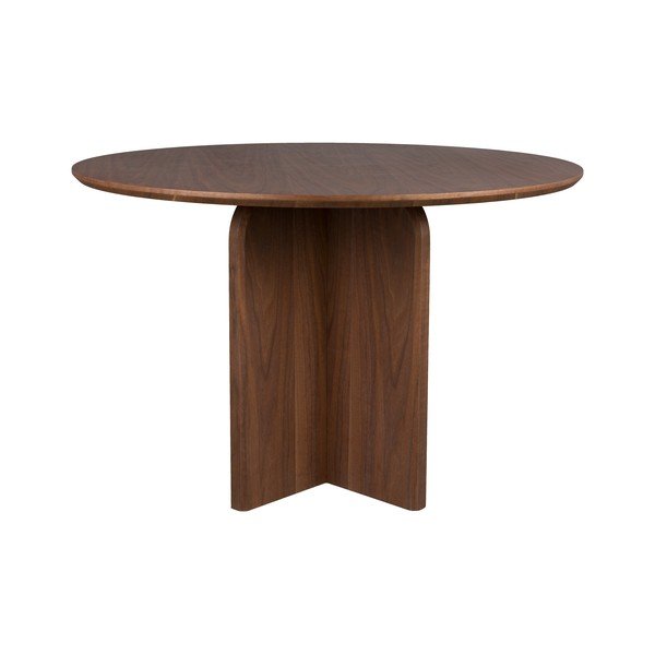 Ümmargune söögilaud pähklipuust dekoratsiooniga, ø 120 cm Laurent - White Label-image-2