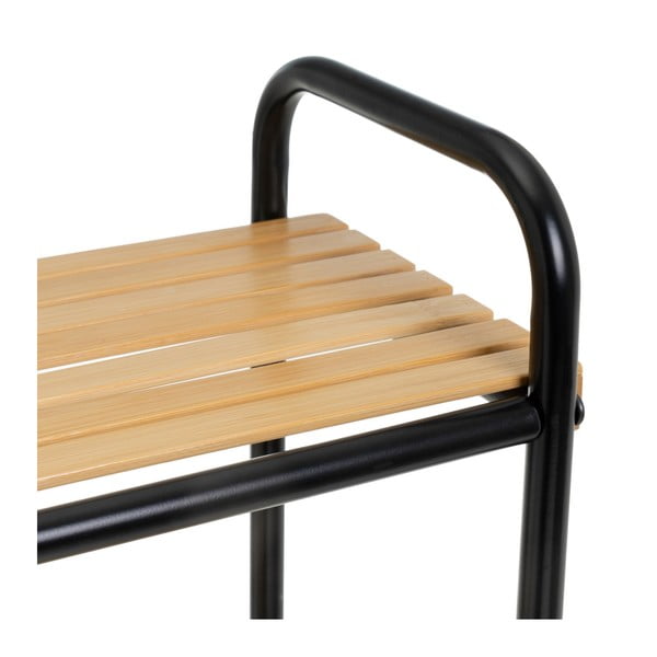 Must-bambusest riiul 41x77 cm - Casa Selección-image-4