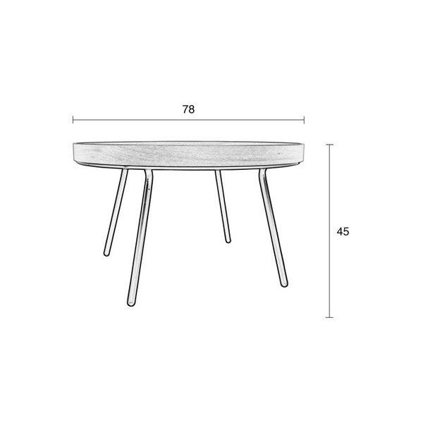 Ümmargune kohvilaud, ø 78 cm - Zuiver-image-1