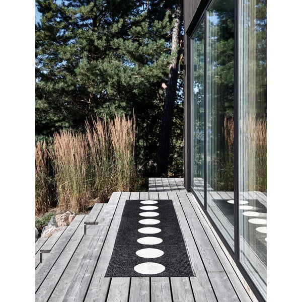 Must-valge sise/välisvaip 70x90 cm Vera Black – Pappelina-image-4