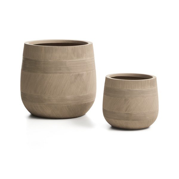 Betoonist lillepoti katted komplektis 2 tk ø 50 cm Tival - Kave Home