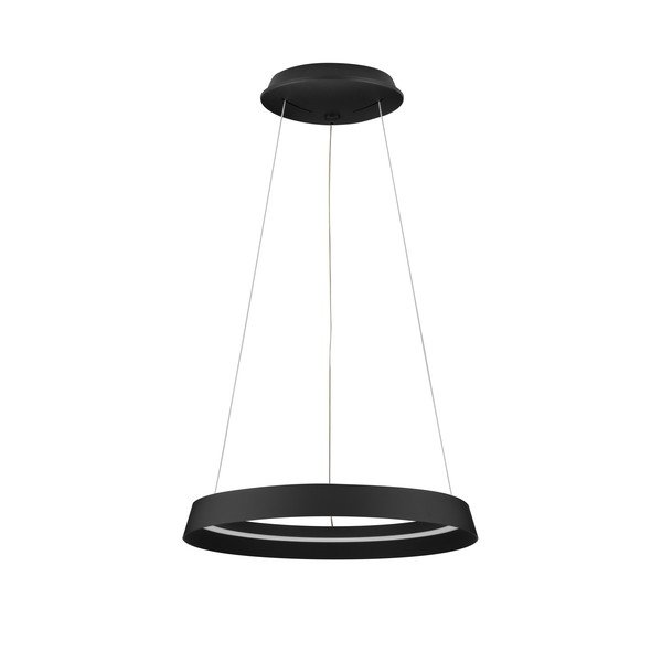 Mattmust alumiiniumist hämardatav LED-rippvalgusti akrüülklaasist varjuga, ø 45 cm Ormi - Nova Luce