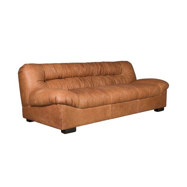 Konjakipruun nahkdiivan 214 cm Douglas - Dutchbone-image-2