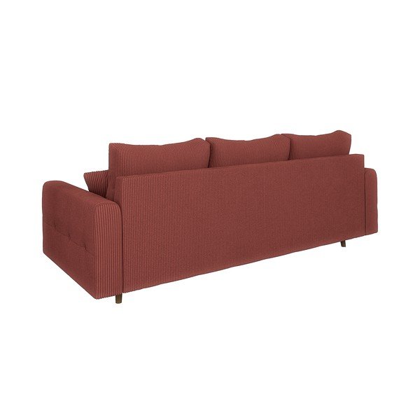 Tellisevärvi velvetist diivan 210 cm Ariella – Ropez-image-2