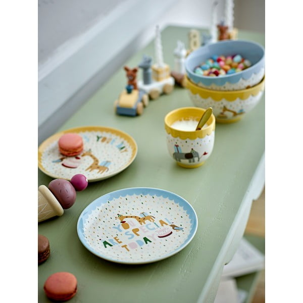 Kollane/kreem kivikeraamikast laste kauss ø 13,5 cm Celebrate - Bloomingville Mini-image-1