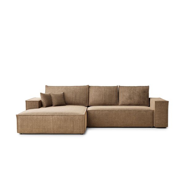 Helepruun šenilldiivanvoodi/panipaigaga nurgadiivan (vasak nurk/diivanvoodiga) Maze - Maison de Rêve