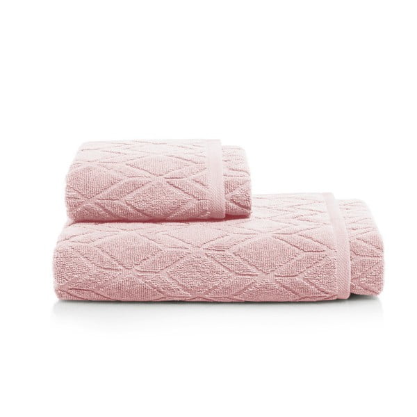 Set světle růžové osušky a ručníky Maison Carezza Venezia