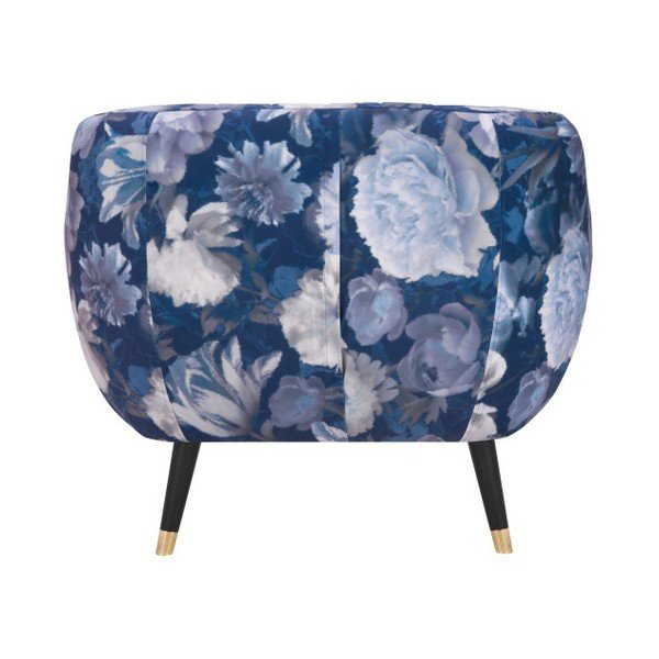 Modré křeslo Mazzini Sofas Benito Floral-image-1