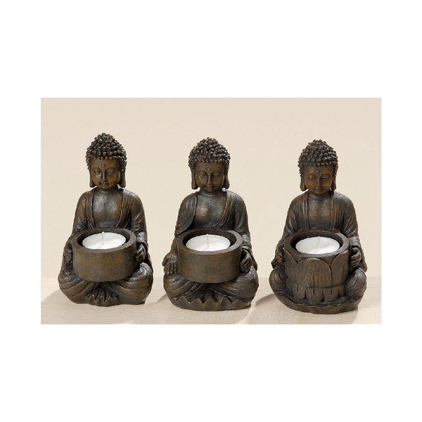 Set 3 svícnů Boltze Buddha