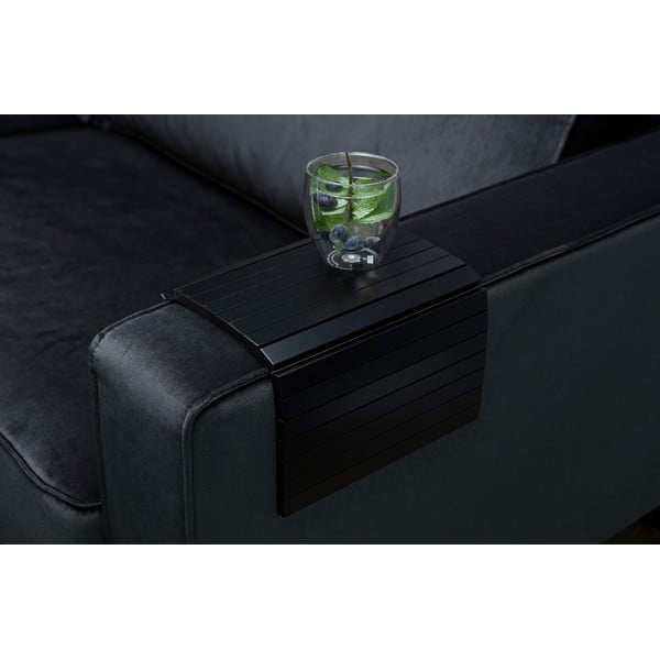 Must paindlik puidust käetugi salve diivanile - WOOOD-image-2