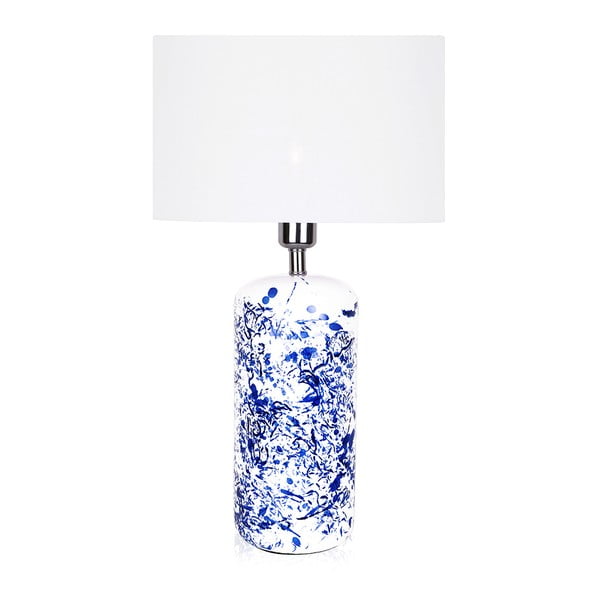 Modrobílá stolní lampa Globen Lighting Dash XL
