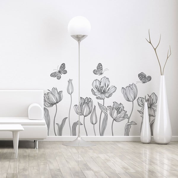 Bright Tulips seinakleebiste komplekt - Ambiance