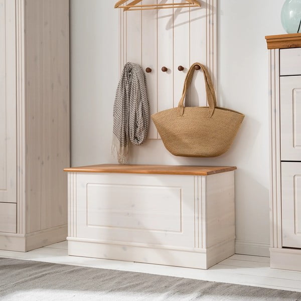 Valge männipuidust laegas 80x45 cm Anita - Støraa-image-1