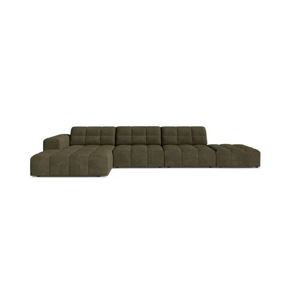 Khaki värvi šenill-nurgadiivan (vasak nurk/diivanvoodiga) Chicago - Cosmopolitan Design