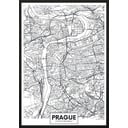 Plakat , 100 x 70 cm Map Prague - DecoKing