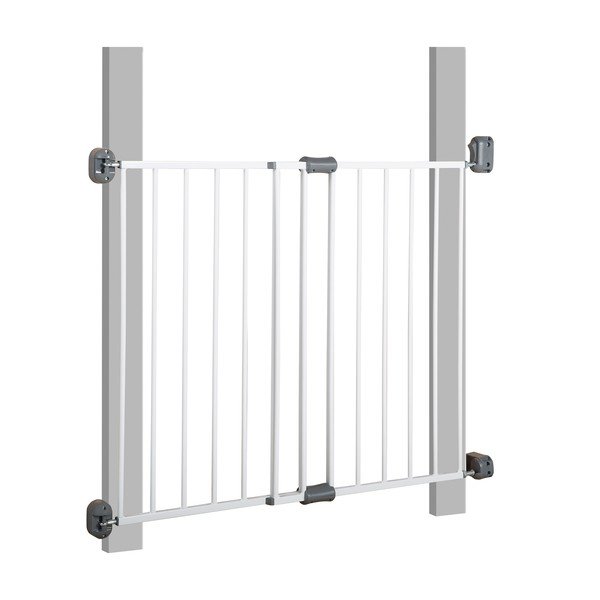 Valge metallist turvavärav – Roba-image-2