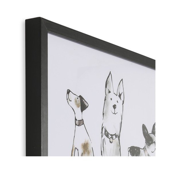 Seinaplakat raamides Kodu on seal, kus on koer, 50 x 50 cm Home Is Where The Dog Is - Art for the home-image-3