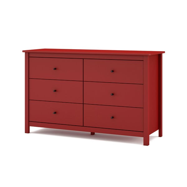 Punane madal kapp männist 130x80 cm Misti - Marckeric-image-3