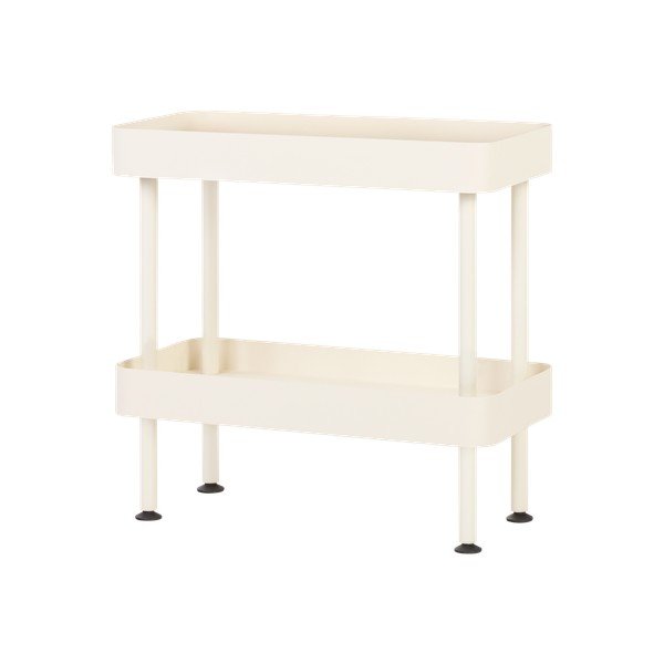 Beež metallist mobiilne riiul 60x62x30 cm Nolle - noo.ma-image-2