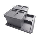 Hall plastprügikast 2x12 l sorteeritud jäätmete jaoks/sisseehitatud Metropolis Flip-up - Elletipi