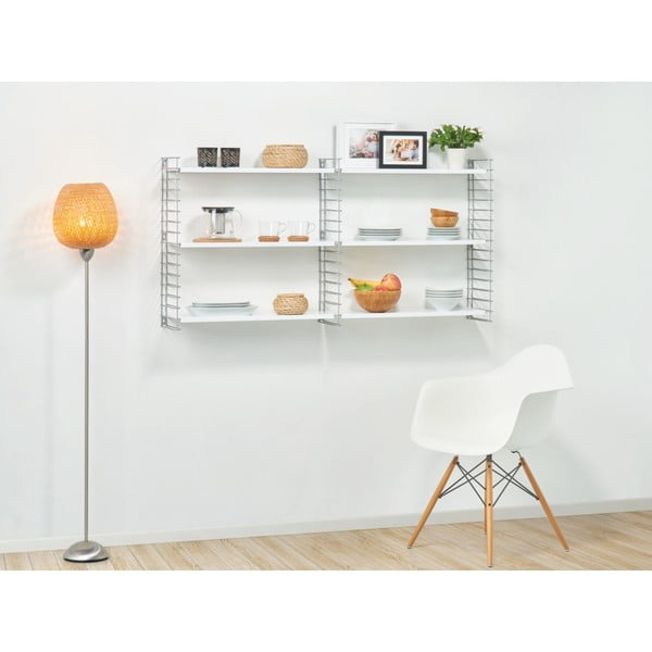 3-korruseline riiul valge riiuliga , laius 70 cm Libro - Metaltex-image-3