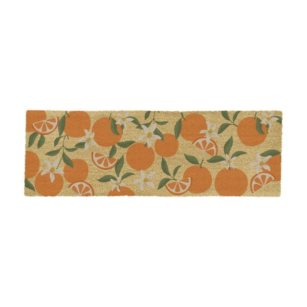 Kookoskiududest uksematt 40x120 cm Orange - Artsy Doormats