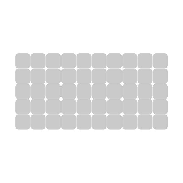 50 matist klaasist kleebist Square Blackout komplekt - Ambiance-image-2