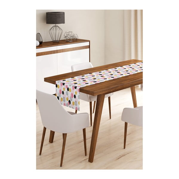 Běhoun na stůl z mikrovlákna Minimalist Cushion Covers Color Dots, 45 x 145 cm