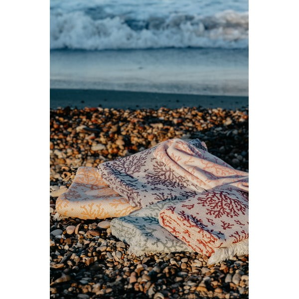 Tumeroosa ruuduline puuvillane suvi , 140 x 180 cm Coral - Euromant-image-4