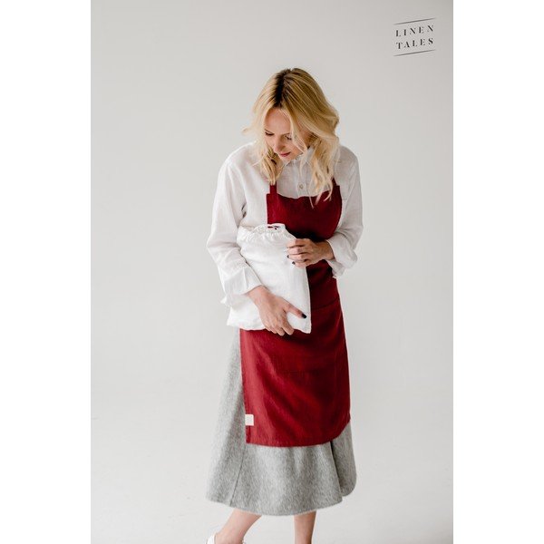 Punane linane põll, 80 x 55 cm Daily Apron - Linen Tales-image-2