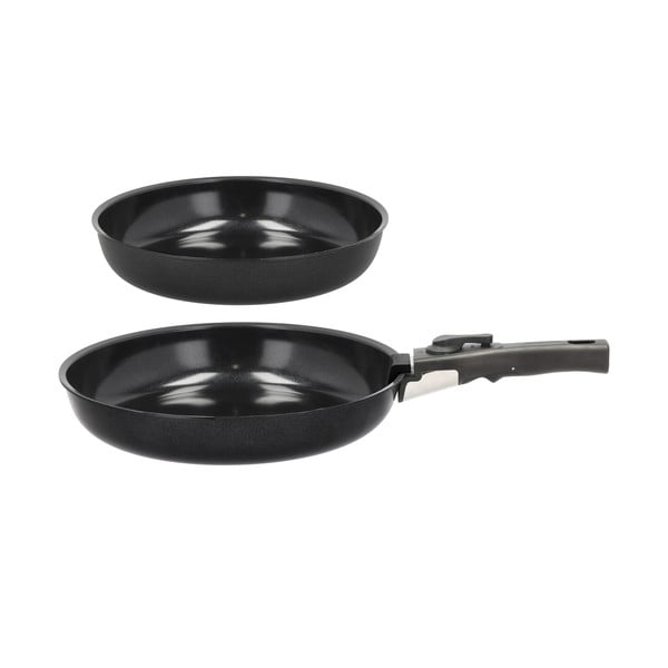 Alumiiniumist mittekleepuv pannikomplekt eemaldatava käepidemega 2 tk ø 28 cm - Holm-image-2