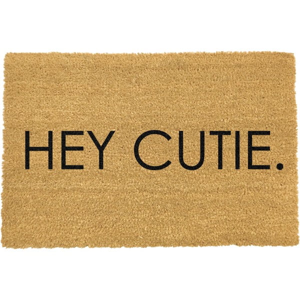 Must looduslik kookosmatt , 40 x 60 cm Hey Cutie - Artsy Doormats