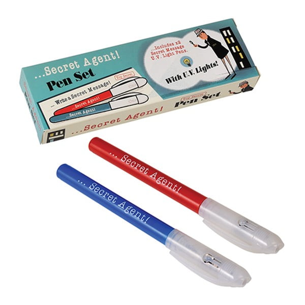 2 spioonipliiatsi komplekt nähtamatu tindi ja UV-valgusega Secret Agent - Rex London-image-4