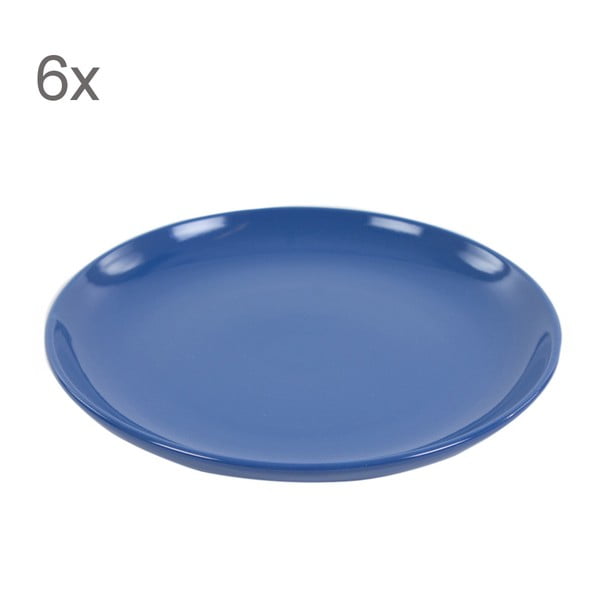 Sada 6 dezertních talířů Kaleidos 21 cm, modrá