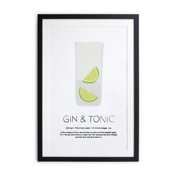Raamitud plakat, 40 x 50 cm Gin Tonic - Really Nice Things