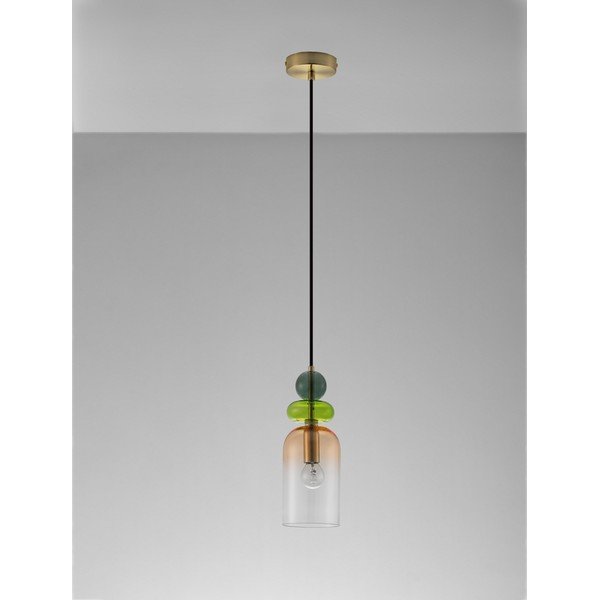 Kuldse värvi klaasist ripplamp, läbimõõduga 11 cm Murano - Nova Luce-image-4
