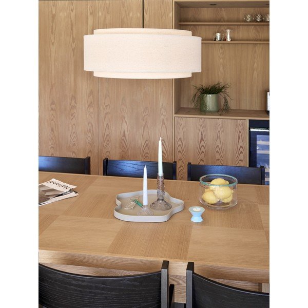 Kreemikas kangast ripplamp ø60x23 cm Sable - Hübsch-image-3