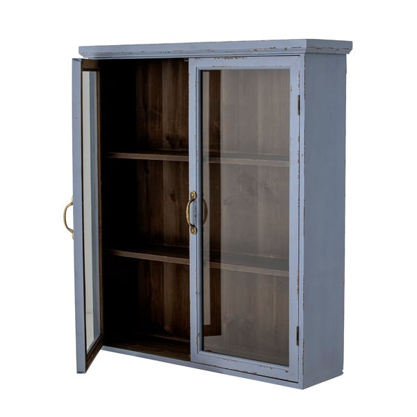 Sinine kuusepuidust vitriinkapp 81x91 cm Hazem - Bloomingville-image-3