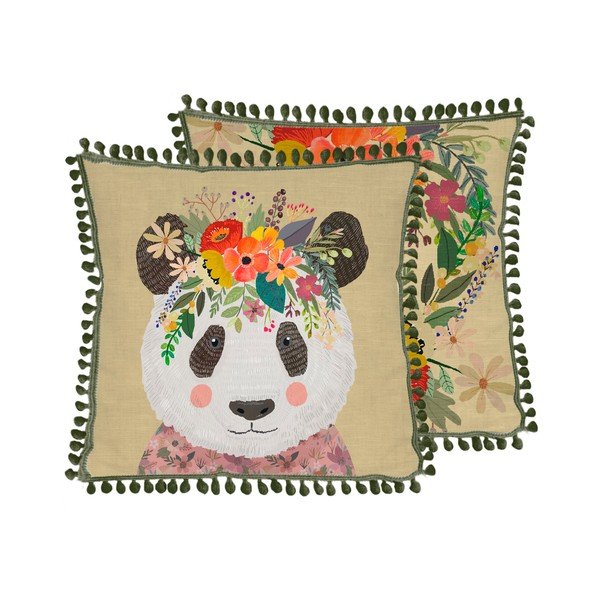 Leinast padi Floral Panda, 45 x 45 cm - Little Nice Things-image-3