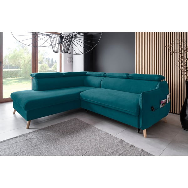 Türkiissinine sametist nurgadiivan (vasak nurk) Sweet Harmony - Miuform-image-3