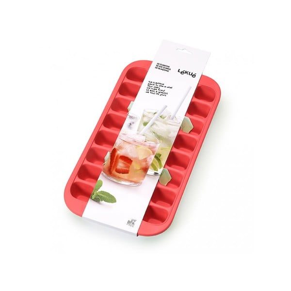 Punane silikoonist jäävorm , 32 kuubikut Industrial - Lékué-image-1