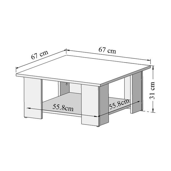 Valge kohvilaud 67x67 cm Square - TemaHome-image-4